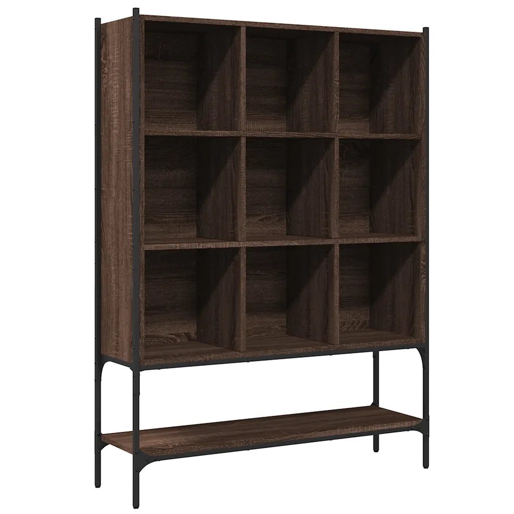 Libreria-Scaffale per Libri-Mobile di Stoccaggio Rovere Marrone 102x30x141,5 cm in Legno Multistrato