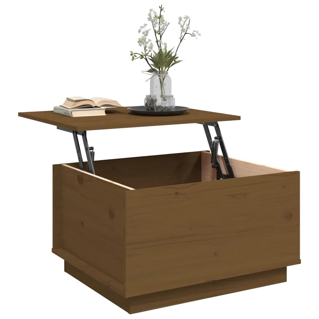 Tavolino da Salotto ambra 60x50x35 cm in Legno Massello di Pino 813418