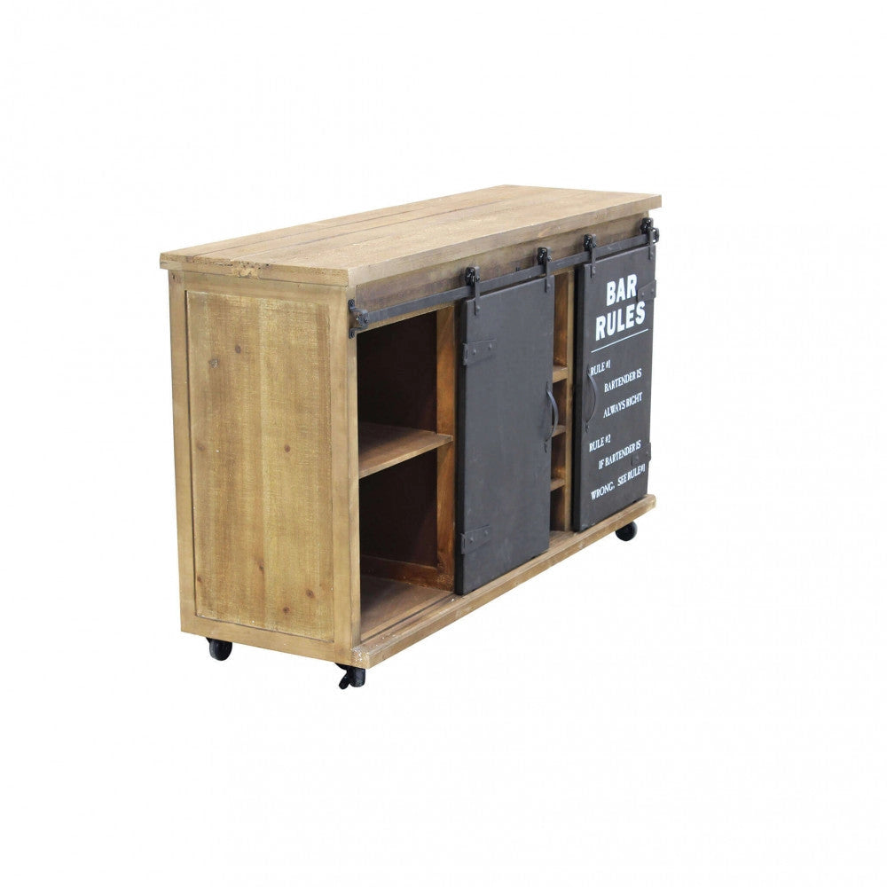Mobile Edmond 123x41x74 h cm in Legno Marrone