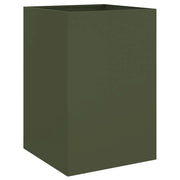 Fioriera rialzata color oliva per piante fiori e patio/giardino 52 x 48 x 75 cm acciaio verde 02_0038704