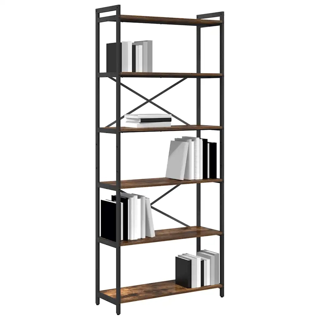 Libreria Rovere fumé 80 x 30 x 189,5 cm Legno multistrato 868409