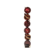 PALLINE NATALIZIE GRANDI VINACCIA 15CM INFRANGIBILI KAEMINGK SET 6 PEZZI