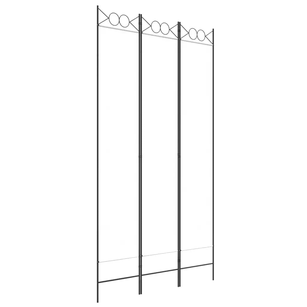 Divisorio a 3 Pannelli bianco 120x220 cm in Tessuto 350162