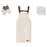 Set da cucina Grembiule Guanti da forno Panni da cucina beige tessili da cucina