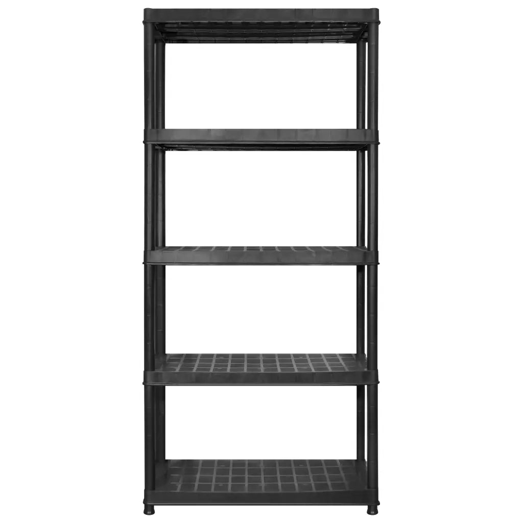 Scaffale a 5 Ripiani Nero 255x40x185 cm in Plastica CFW9643154