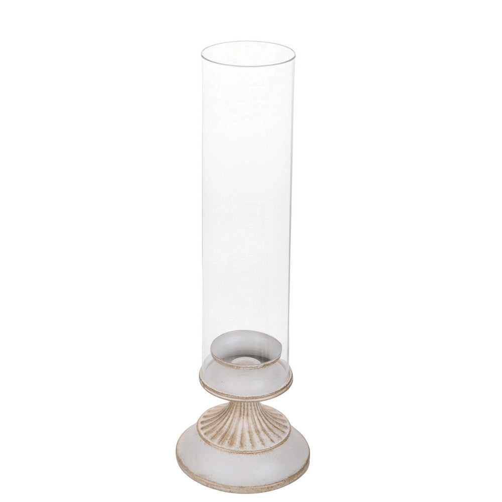 Porta Candele con Parafiamma Anticato 38 cm