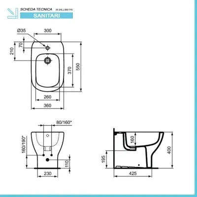 Sanitari Ideal Standard Tesi filomuro Rimless AquaBlade copriwater originale