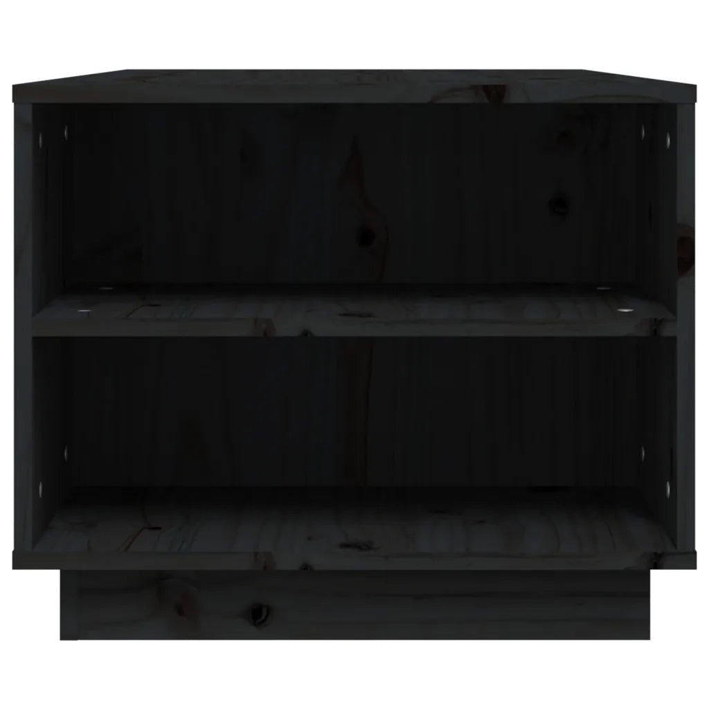 Tavolino da salotto | Tavolino da caff¨¨ | Tavolino da Soggiorno Nero 90x49x40,5 cm Legno Massello di Pino