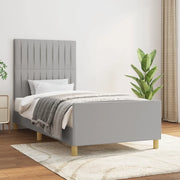 Giroletto senza Materasso Grigio Chiaro 100x200 cm Tessuto