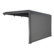 Pergola bioclimatica in alluminio addossata 4x3m + 1 tenda 4m ,