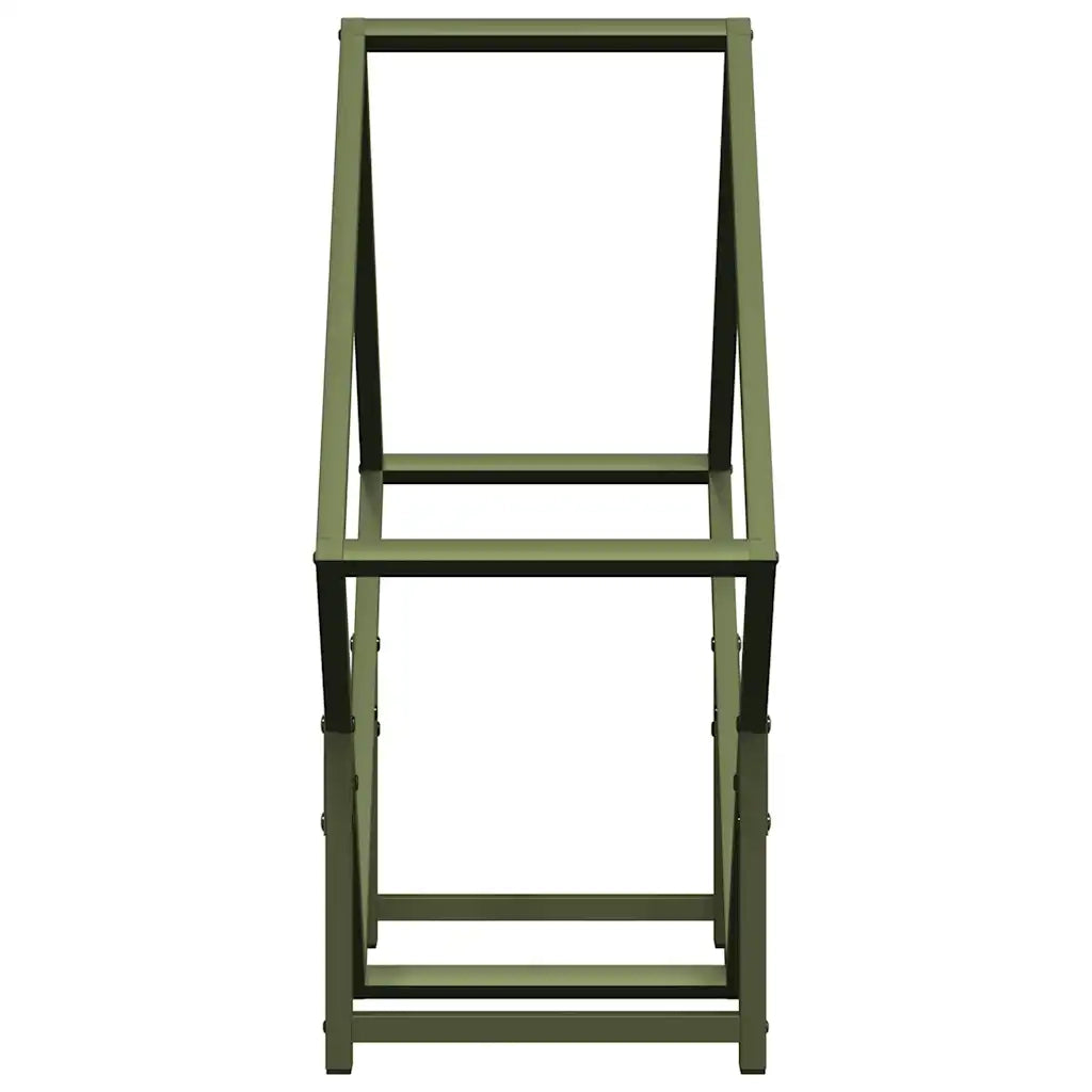 Rastrelliera per Legna da Ardere-Portalegna Verde Oliva 60x25x60 cm 823368