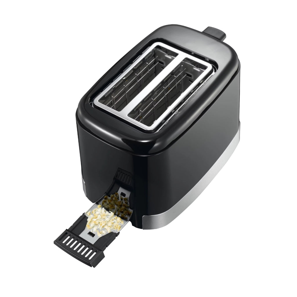 Tostapane 2 Fette 800W in Acciaio Inossidabile Regolabile Nero MELISSA
