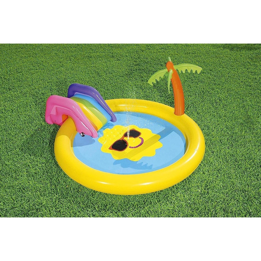 Trade Shop - Piscina Gonfiabile Giardino Per Bambini Con Scivolo 237x201x104cm Sunnyland 53071 -