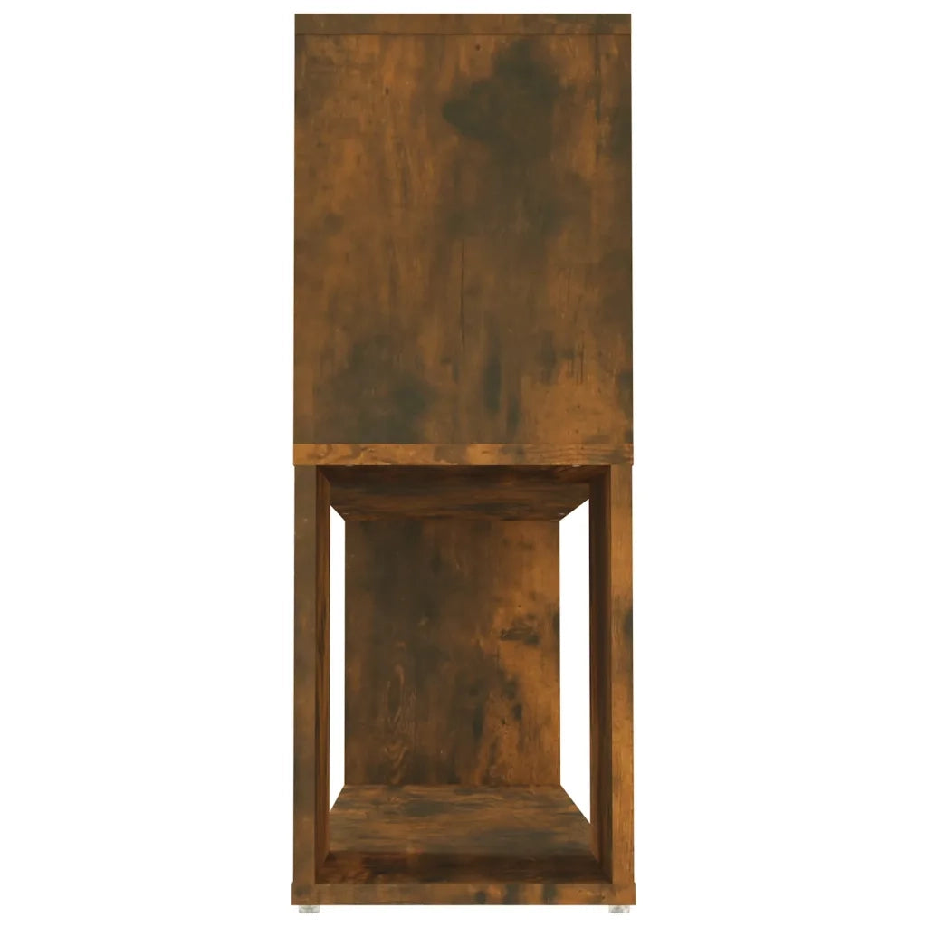 Libreria-Scaffale per Libri-Mobile di Stoccaggio Rovere Fumo 100x24x63 cm in Legno Multistrato
