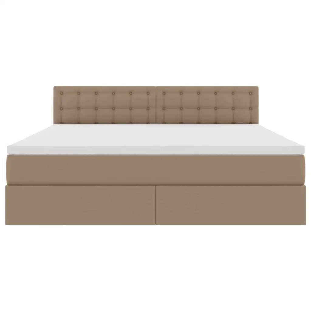 Letto con contenitore e LED con led Cappuccino 180 x 200 cm 3371044