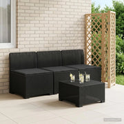 Divano da giardino 3 posti con cuscini in look rattan 3 posto 8011961