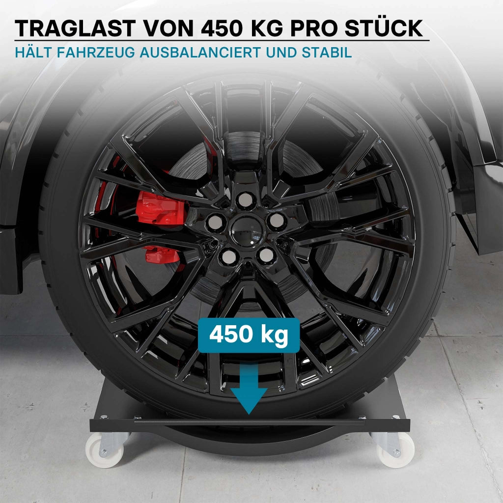 Carrello di trasporto auto Ausilio di manovra 1 coppia Posizionatore per parcheggio e spostamento 900 kg/coppia