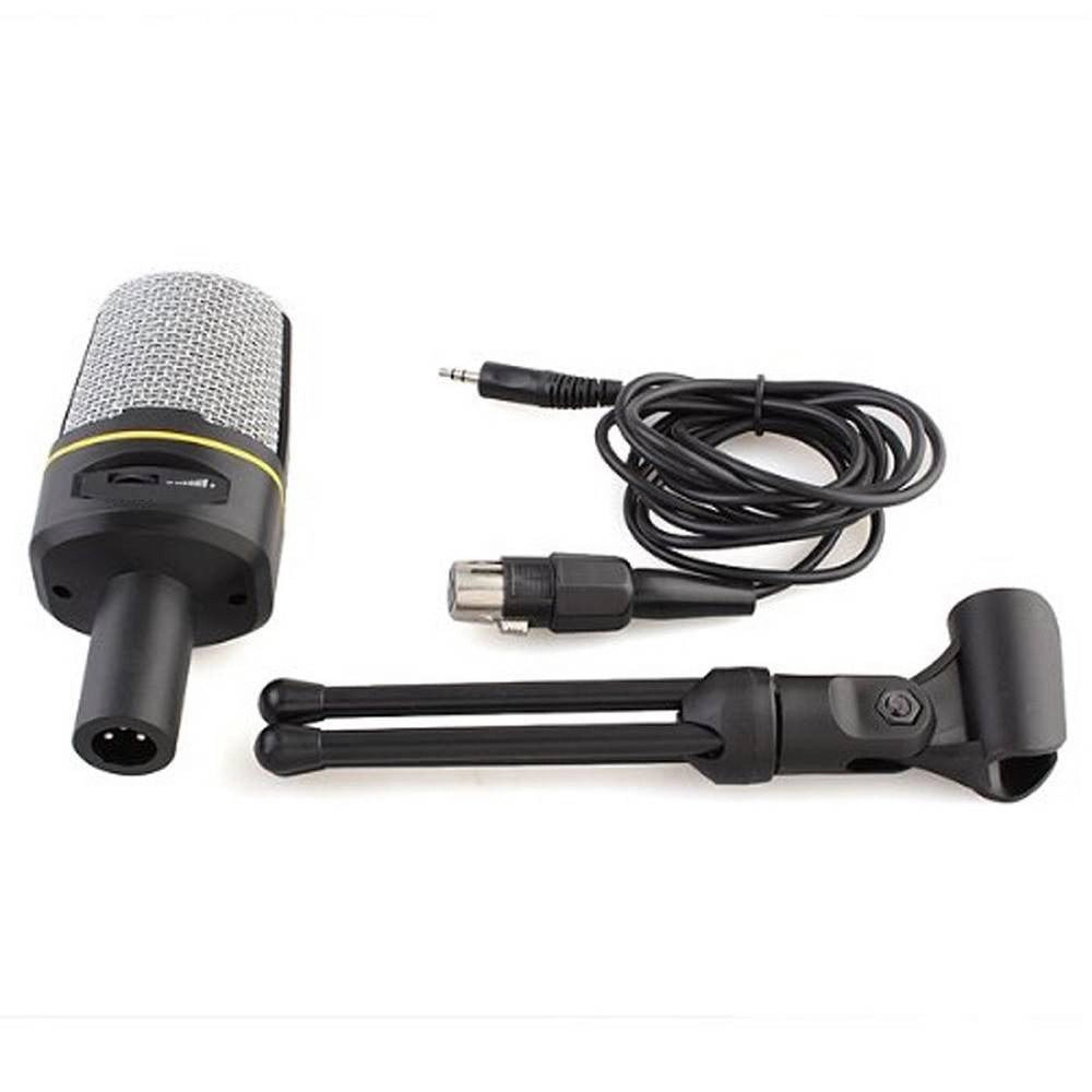 Trade Shop - Microfono A Condensatore Treppiede Da Tavolo Cavo Jack Pc Notebook Chat Qy920 -
