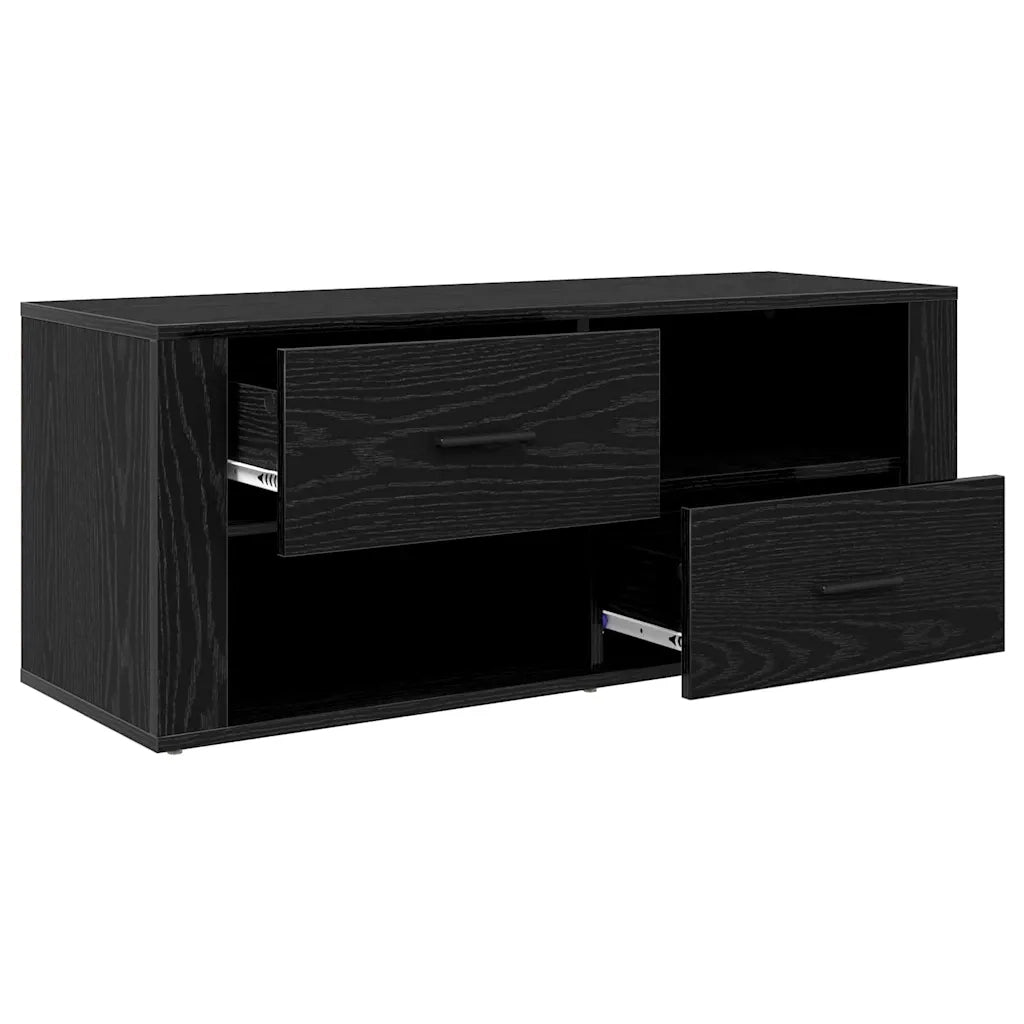 Mobile TV Rovere Nero 100 x 35 x 40 cm Legno multistrato 881014