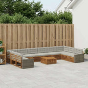 Set divani con cuscino 11 pcs Legno di Acacia Massello