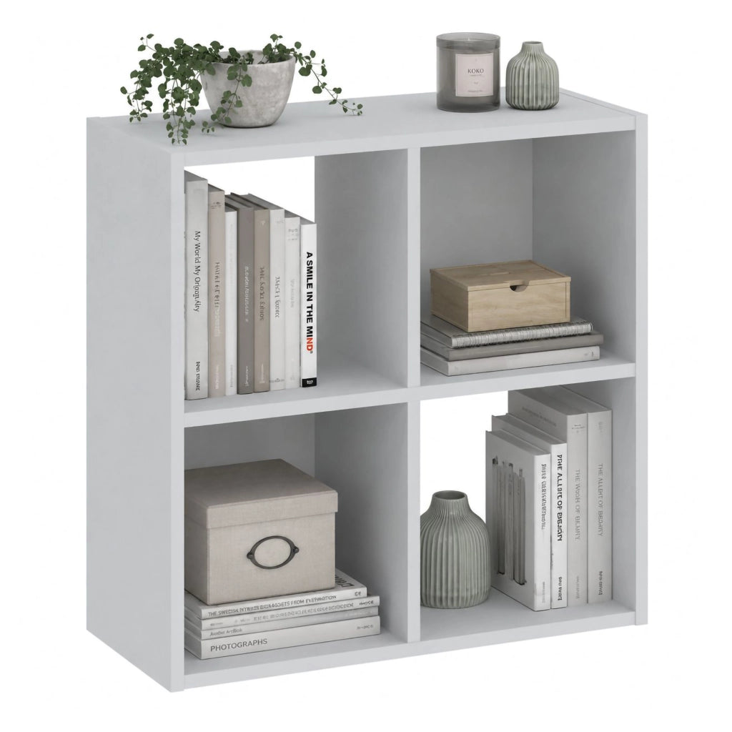 Biblioteca Liha, Libreria 2 Ripiani, 61x30x61h cm Bianco