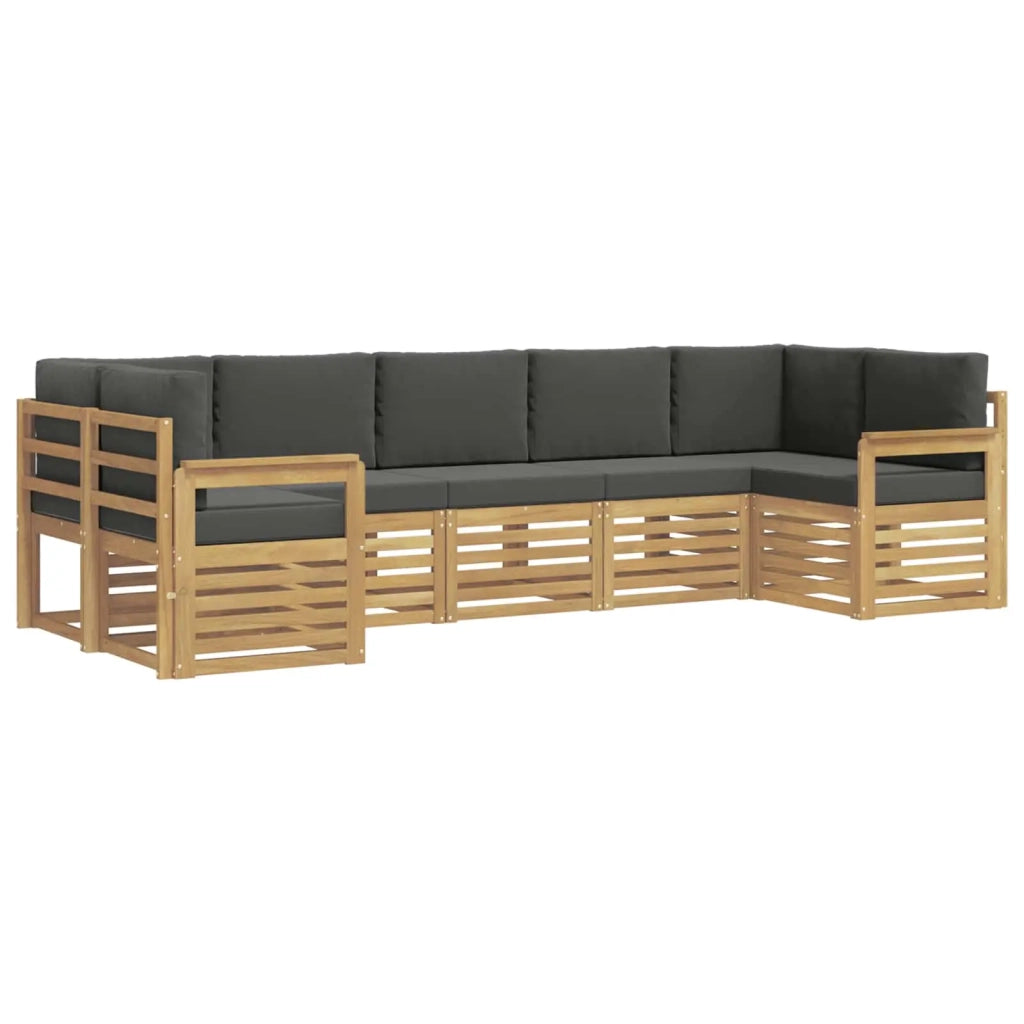 Set di divani da esterno 6 pcs Bianco e Antracite