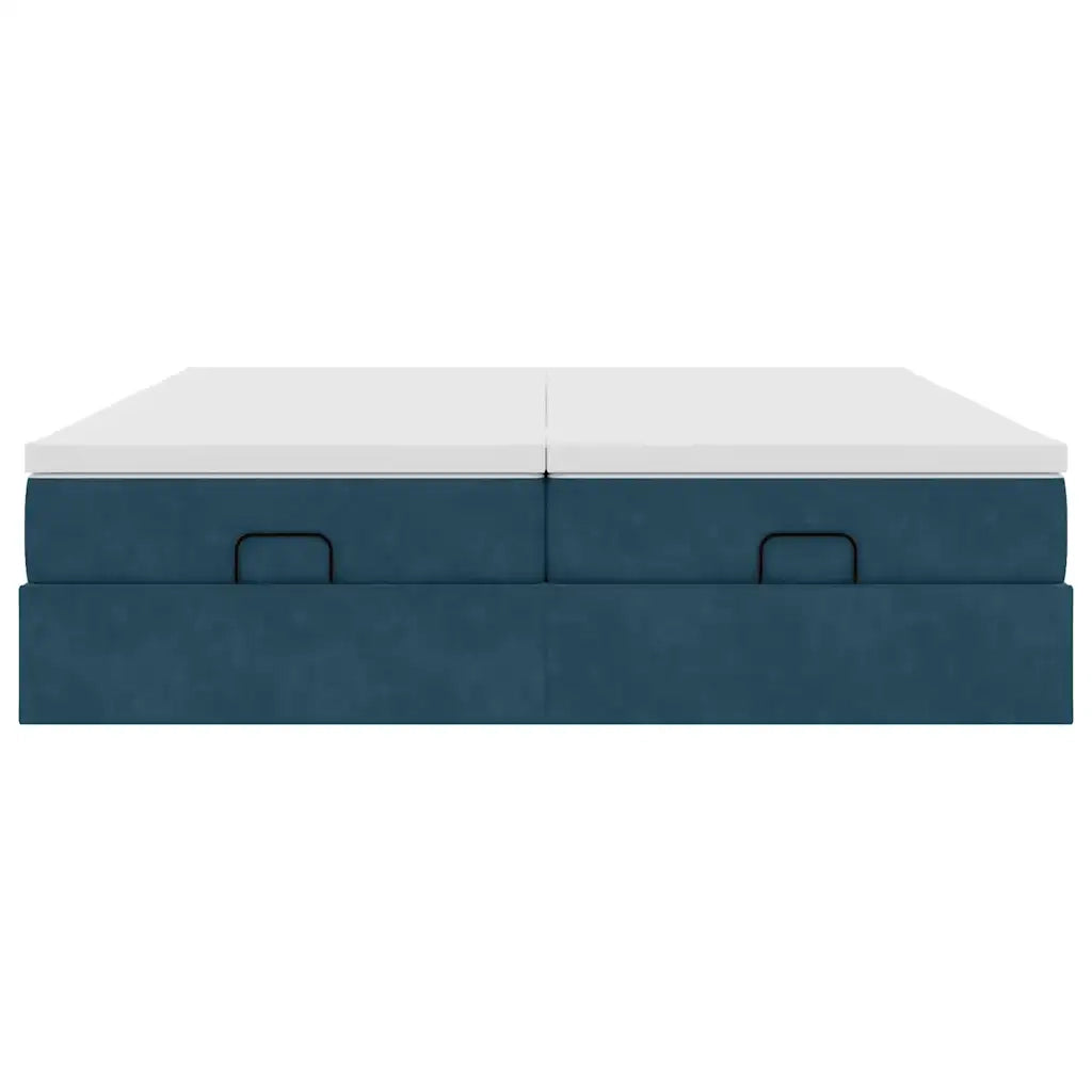 Struttura Letto Pouf con Materassi 180x200 cm Velluto 3311265