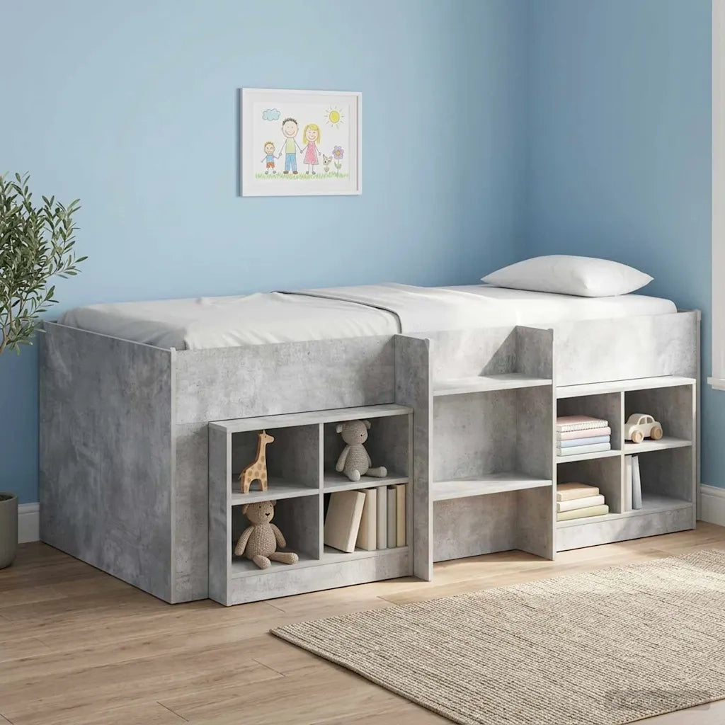 Letto Alto per Bambini Grigio Cemento 80 x 200 cm 3422550