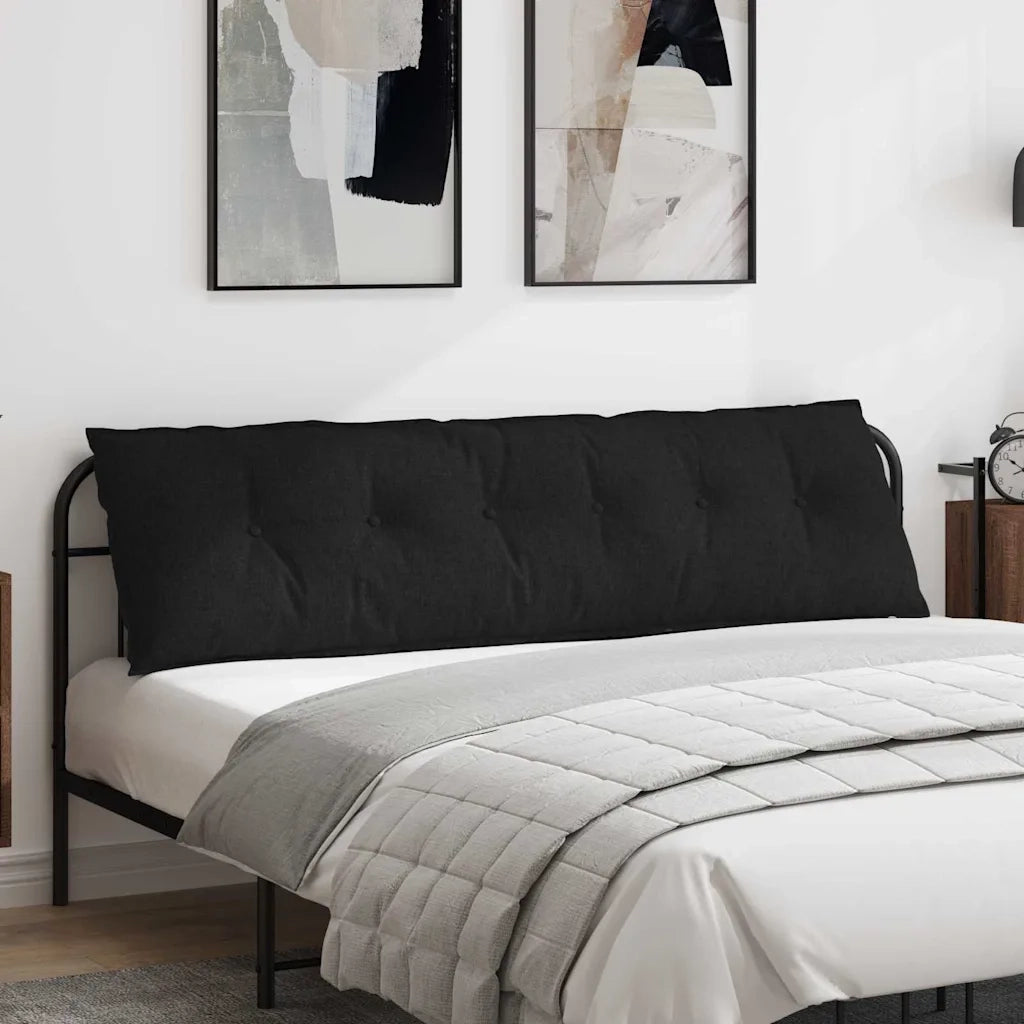Cuscino per Schiena Nero 180 x 19 x 50 cm Tessuto 42014918