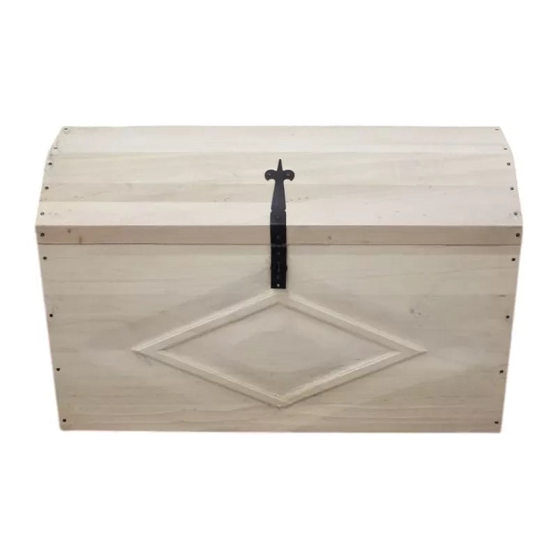 Mobile baule in legno avorio e azzurro l.94 x p.47 h.60 (815) - Mobili 2G