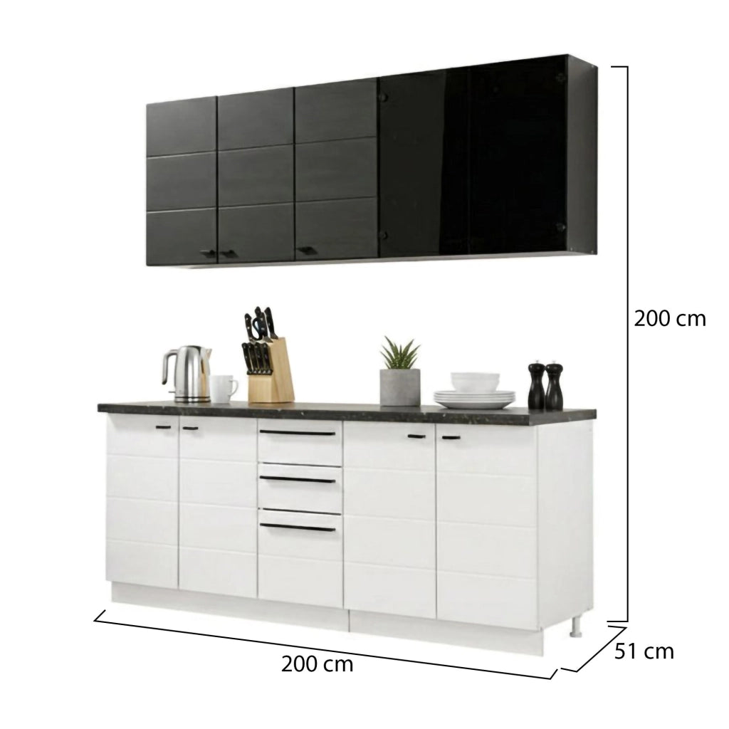 Cucinino Scerni, Cucina 2 Cassetti, Elettrodomestici non inclusi, Bianco