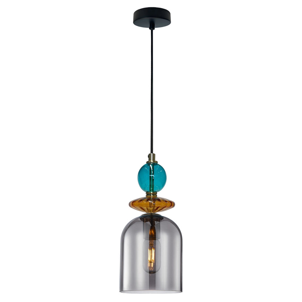 Sospensione Tropea vetro fumé E27 1 luce Light Prestige