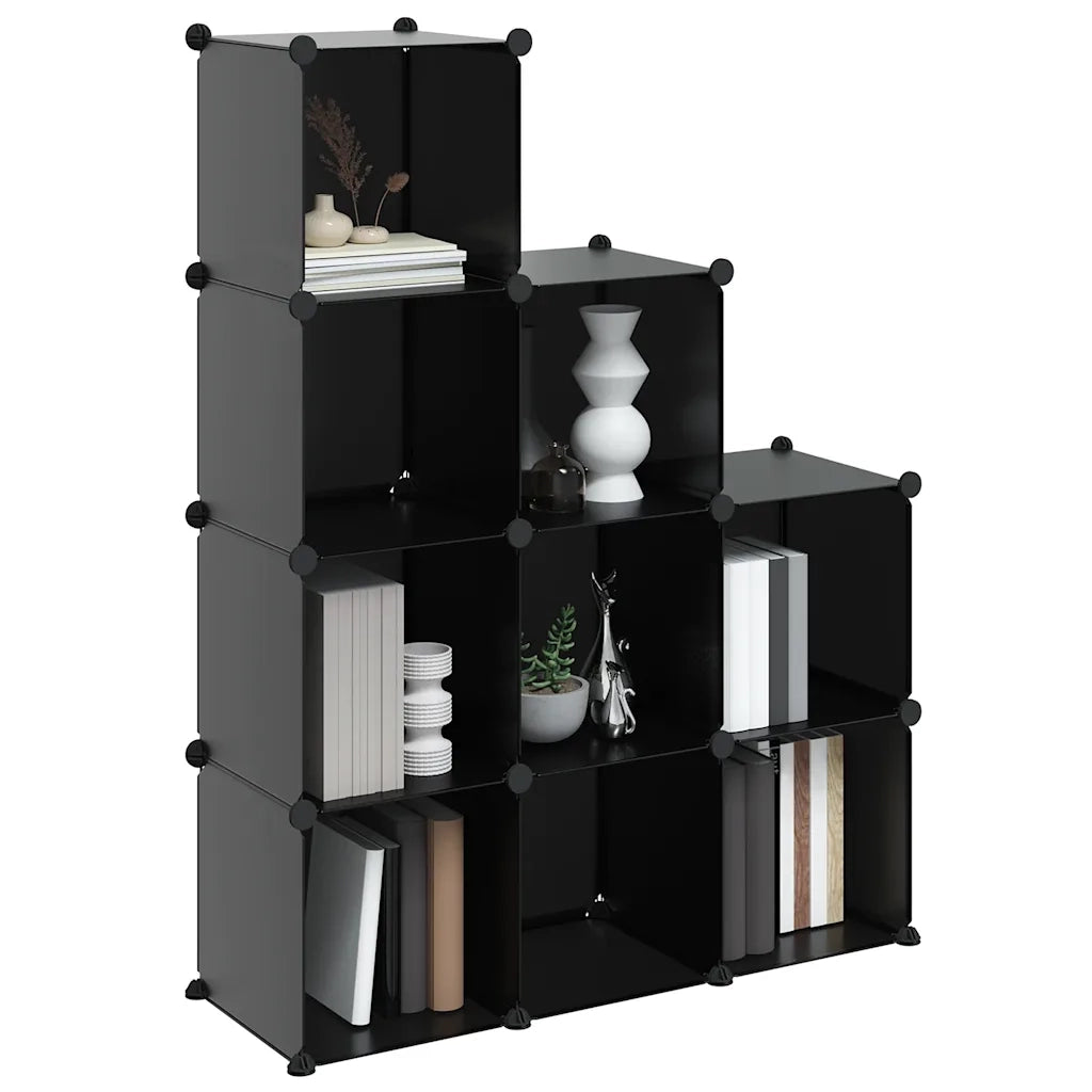 Organizzatore Portaoggetti con 9 Cubi Nero in PP 340547