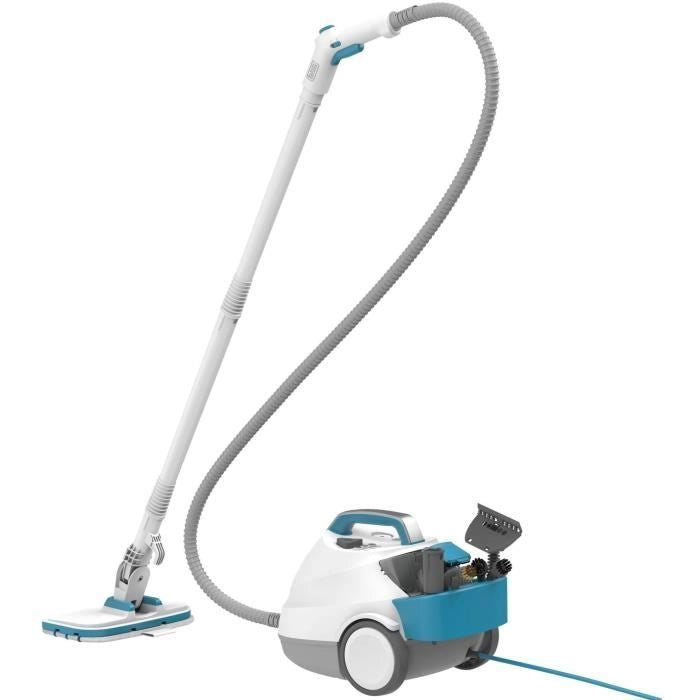 BLACK+DECKER - BHSMP2314-QS - Pulitore a vapore multifunzione a slitta 2300W - Serbatoio: 1,2L - Cavo: 8m - 14 accessori