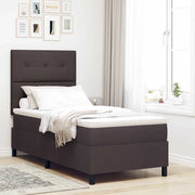 Letto a molle con testiera Marrone Scuro 100 x 200 cm Tessuto 3339367