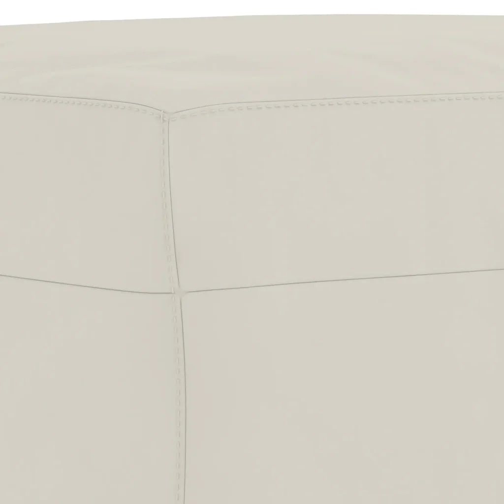 Poggiapiedi Crema 60x50x41 cm in Velluto cod mxl 74573