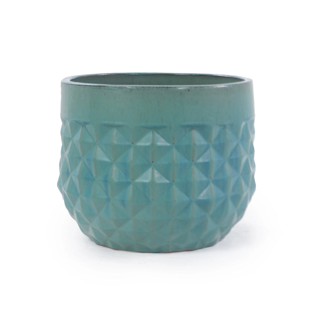 VASO Set da 3 pezzi in ceramica Ø36/29,5/21,5 cm blu turchese