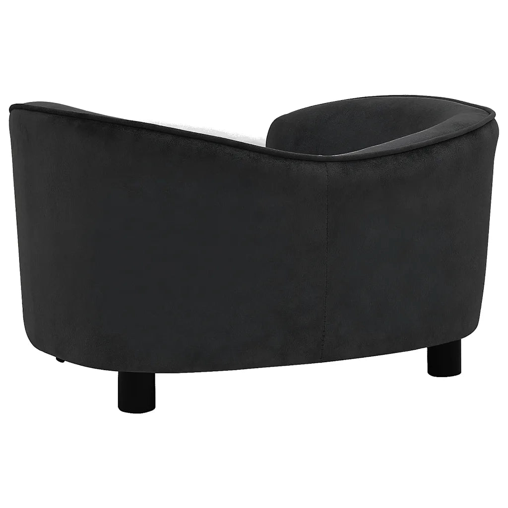 Divano per Cani-Sofa per animali domestici-Divanetto Nero 69x49x40 cm in Peluche