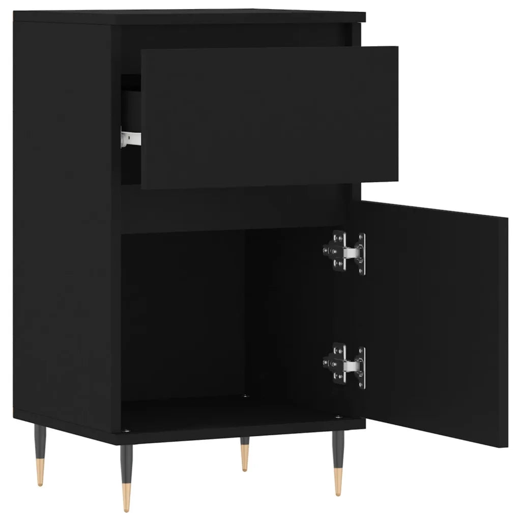 Credenze 2 pz Nere 40x35x70 cm in Legno Multistrato 831135