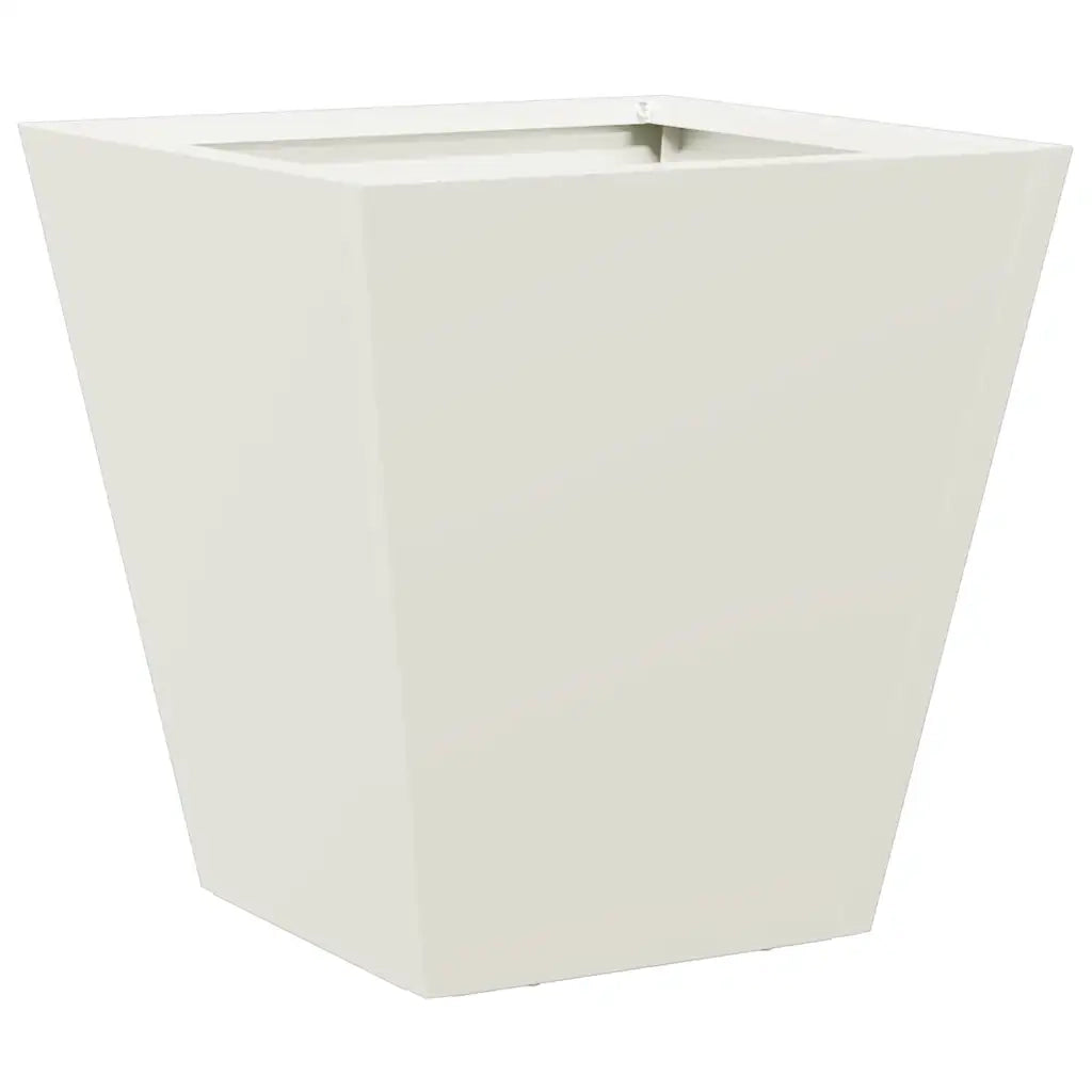 Fioriera da Giardino-Vaso da Esterno Bianca 30x30x30 cm in Acciaio 185330