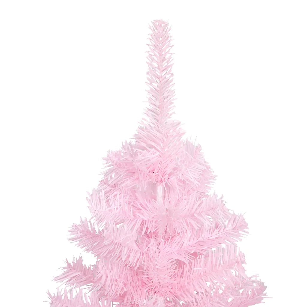 Albero di Natale Preilluminato con Palline Rosa 210 cm PVC 3077500