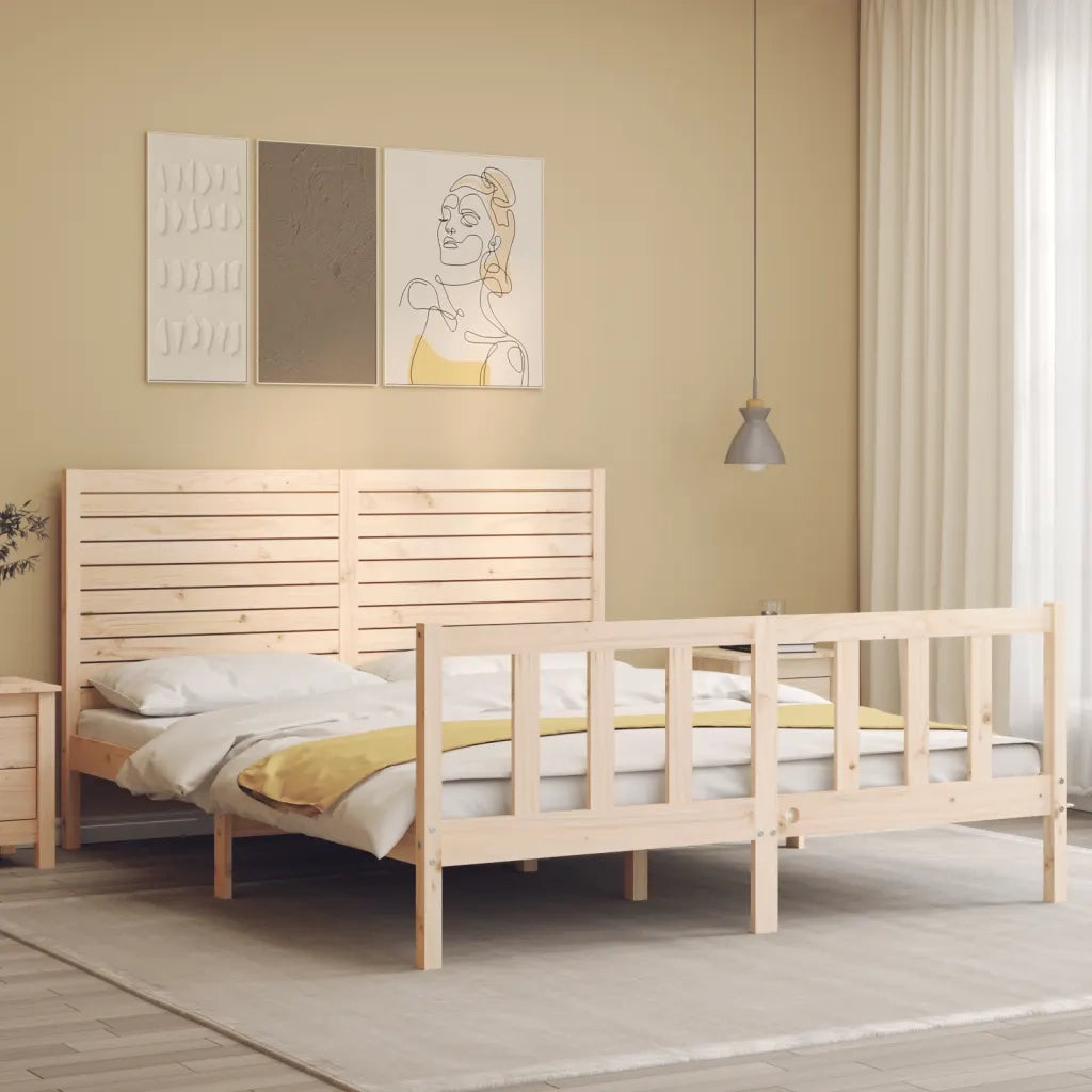 Giroletto senza Materasso 160x200 cm in Legno Massello di Pino 3193216