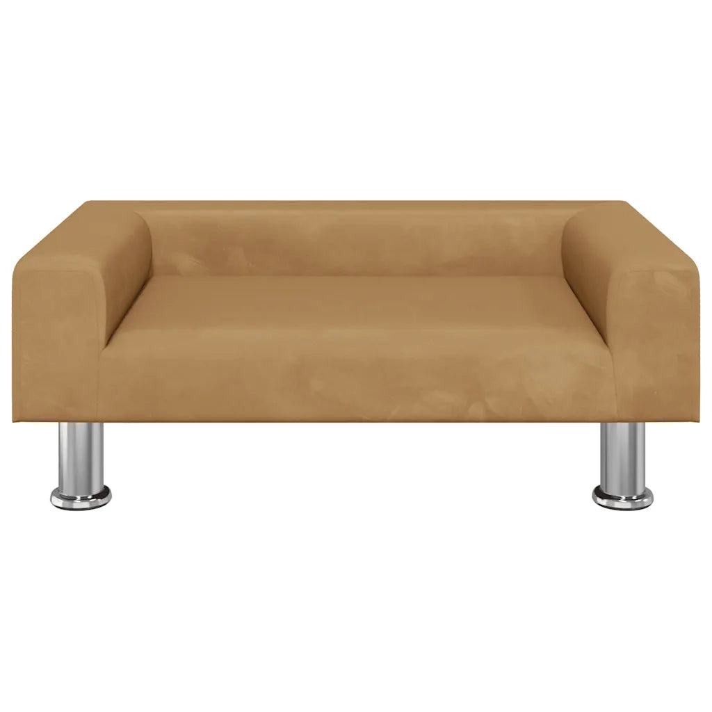Lettino per Cani Marrone 70x45x26,5 cm in Velluto 171923