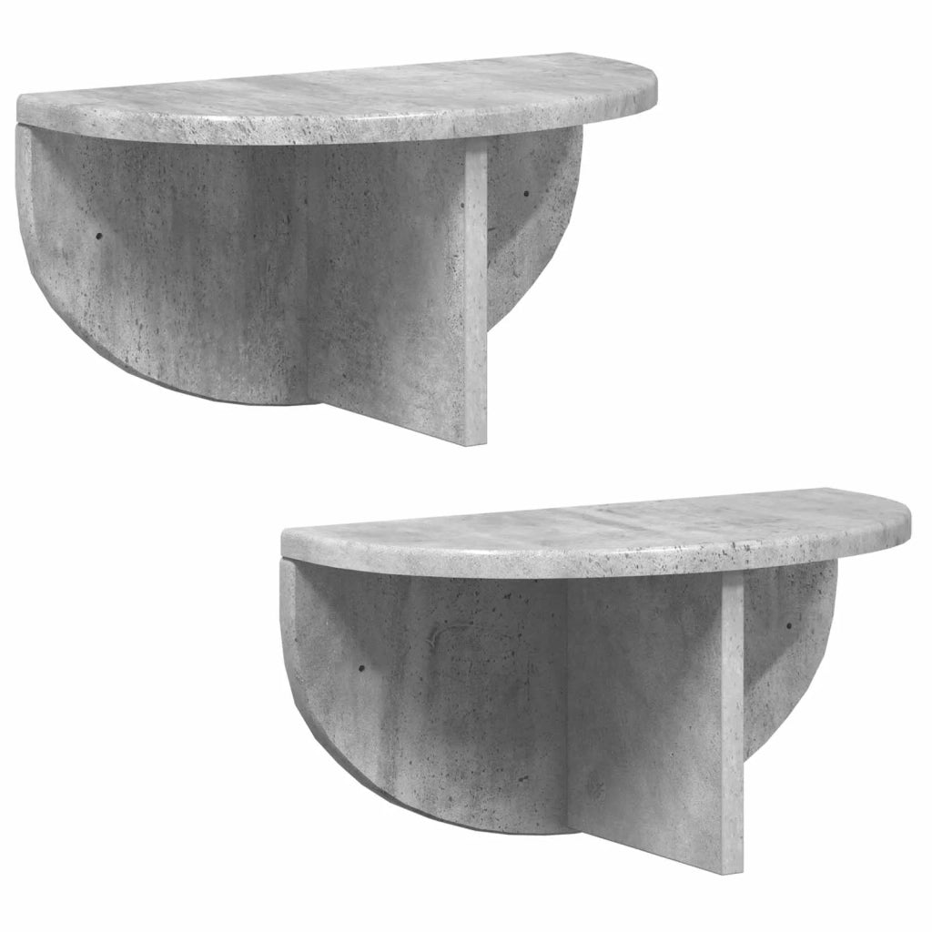 Scaffale da parete 2 pcs Grigio cemento 38 x 19 x 19 cm 891415