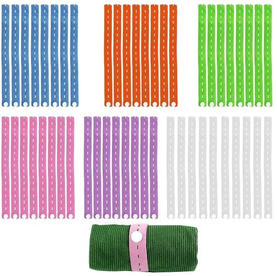 Elastici con Foro a Punta - 50 pezzi - 24,5 x 2 cm - Cintura Elastica - Ideali per la Gestione dei Cavi e per il Viaggio
