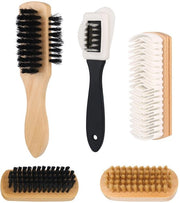 Set di spazzole in suède per scarpe, 5 pezzi, spazzola in suède multiuso, set di spazzole per scarpe, suède, spazzola per la cura, spazzola in nubuck, spazzola in crêpe per spazzole per scarpe, per pulizia o lucidatura