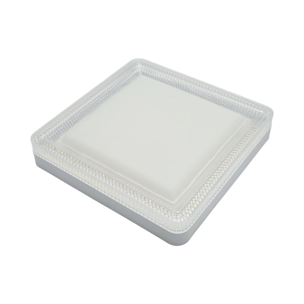 Plafoniera LED 36W, 220V, luce regolabile 3CCT 3000K/4000K/6500K, corpo quadrato 230x230x40mm, IP20