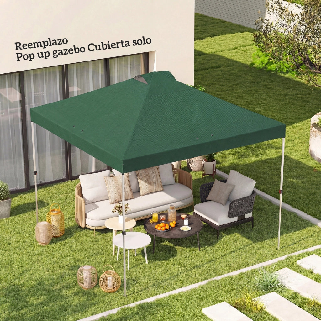 Tenda da sole per pergola 3x3 m ¨C zephmum ¨C verde tessuto Oxford 210D UV 50+