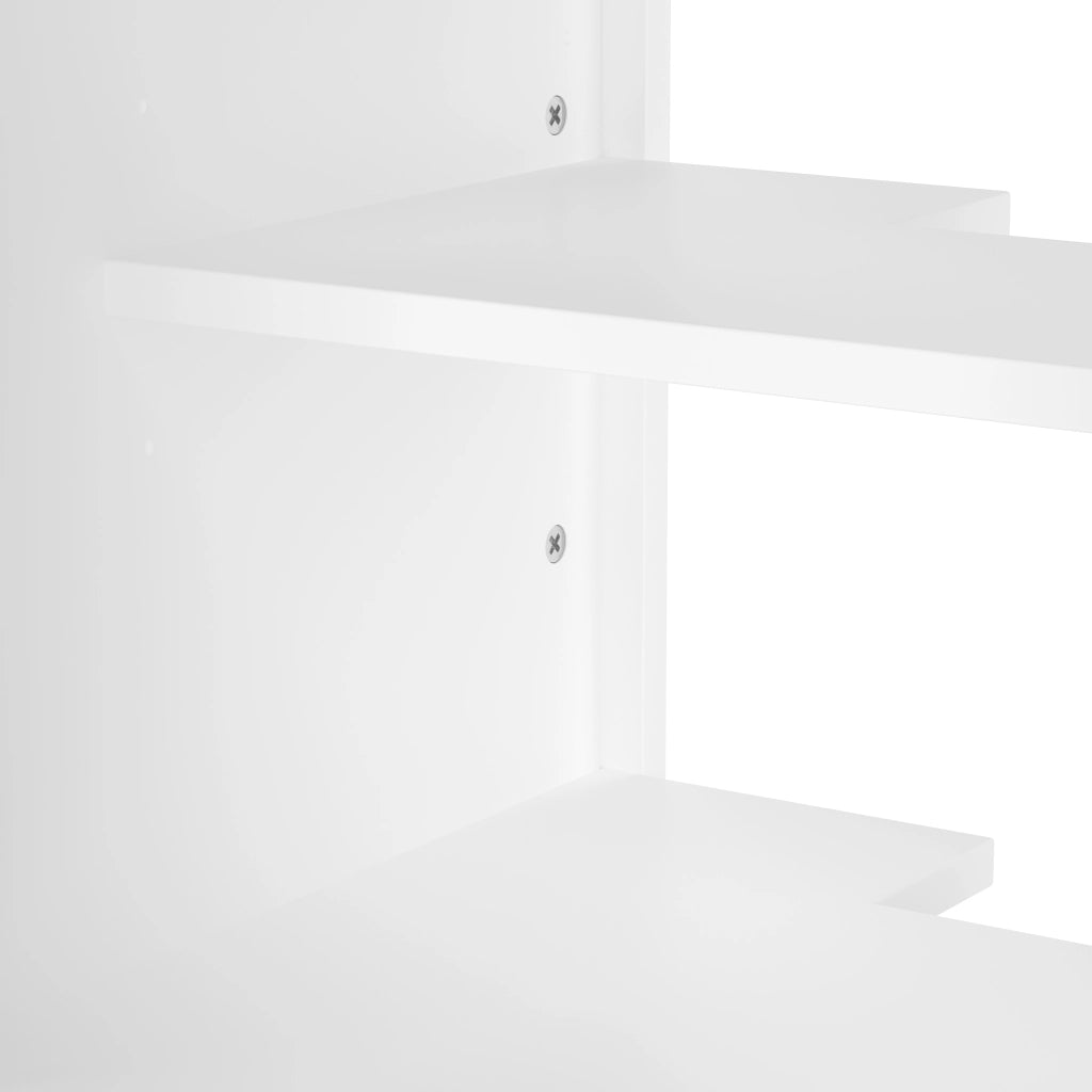 Mobile bagno freestanding 51x46x85 cm con lavabo in ceramica, finitura laccata, cassetto silenzioso, ripiano regolabile, bianco