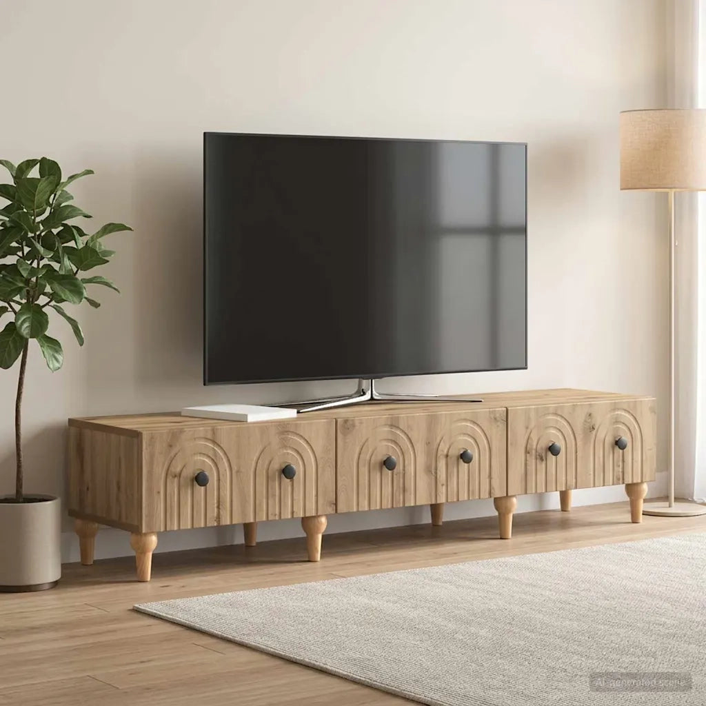 Mobile TV con cassetto Rovere Artigianale 147 x 34,5 x 30 cm 894254